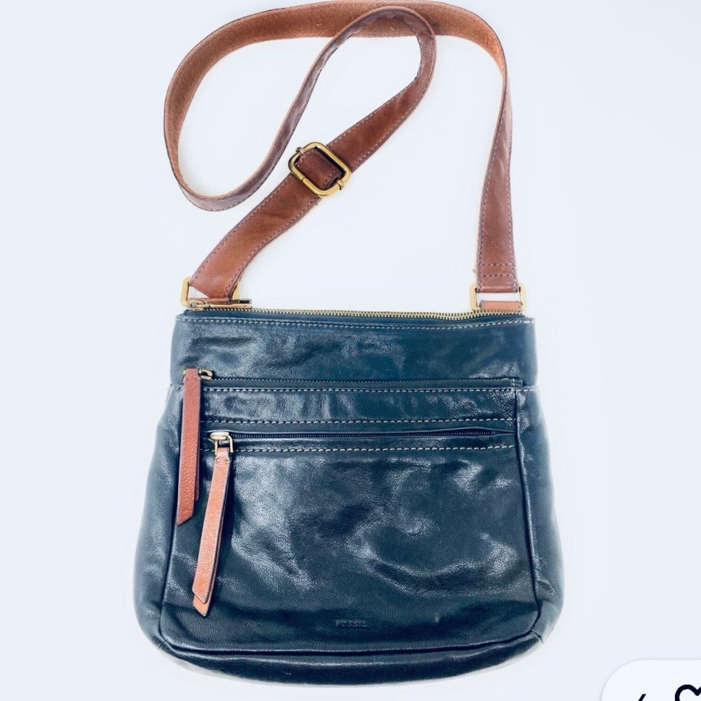 Fossil Leather Crossbody Bag